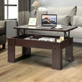 thumbnail image 2 of Costway Storage Medium Density Fiberboard Coffee Table with Hidden Compartment, Brown, 2 of 12