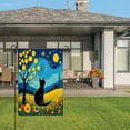 thumbnail image 3 of Amhnf Starry Night Cat Garden Flag For Home Outdoor Garden Yard Decor 12x18 inch, 3 of 5