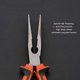 thumbnail image 3 of Alicates de punta fina Edward Tools Pro-Grip, 15 cm, acero al carbono, 3 of 4