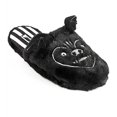 thumbnail image 3 of Furry Bat Slippers Halloween Black Bat Indoor Furry Flat Slippers, 3 of 4