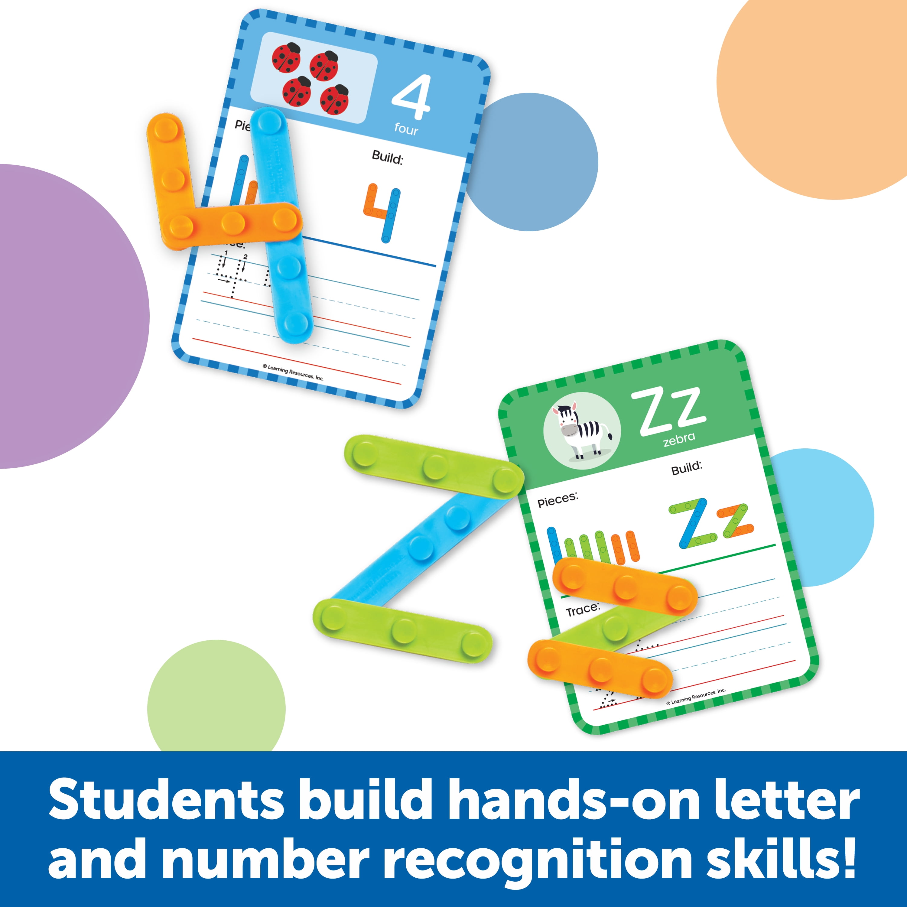 Learning Resources Skill Builders! Letter & Number Maker Classroom Set, 200 Pieces, Age 5+