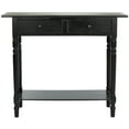 thumbnail image 3 of SAFAVIEH Rosemary Solid Contemporary 2 Drawer Console with Shelf, Distressed Black, 3 of 5