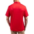 thumbnail image 2 of Men's-Cutter & Buck  Scarlet Ohio State Buckeyes Forge Vault Eco Stretch Recycled Polo, 2 of 2