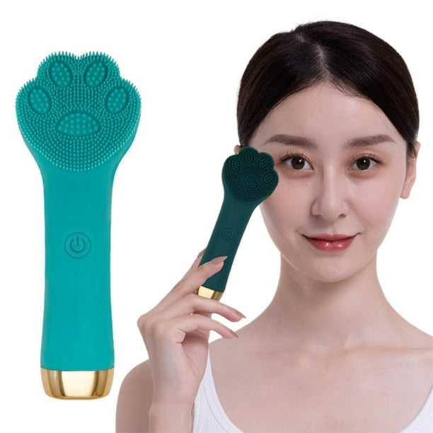 Masaje Facial Instrumento De Limpieza De Vibración Sónica De Alta Frecuencia Cepillo De Limpieza De Silicona A Prueba De Agua Limpiador Facial De Garra De Gato Ajustable De Cinco Velocidades Cateissary CE007849-02