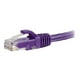 C2G UTP Cat5e Câble de Raccordement Réseau Non Blindé () - Câble de Raccordement - RJ-45 (M) à RJ-45 (M) - 1 ft - UTP - CAT 5e - Moulé, Sans Raccord, Brin - Violet – image 1 sur 4