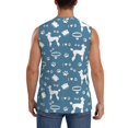 thumbnail image 4 of Bingfone Poodle Dog Pattern Men's Tank Tops Workout Sleeveless Tee Shirts Running Beach Tanks for Men-Medium, 4 of 7