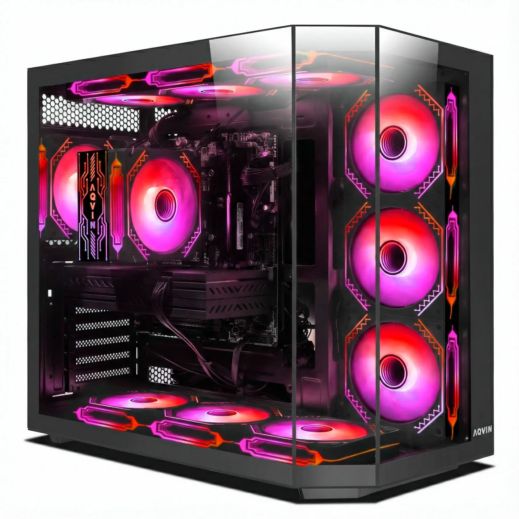 AQVIN Ignite Gaming Computer PC - AMD Ryzen 7 8700F CPU/ 32GB DDR5 RAM/ 1TB NVMe SSD/ GeForce RTX 5070 12GB Video Card/ Windows 11 Pro