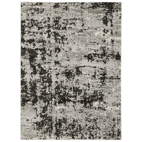 Sphinx Caravan Area Rug 4153Q Grey Stained Bleached 7' 10" x 10' 10" Rectangle