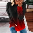 thumbnail image 2 of sovlvnd Summer Savings Women's Casual Loose Trendy Round Neck Long-Sleeved Comfortable Fashion Oversize Printed Hoodie No Hoodie, 2 of 5