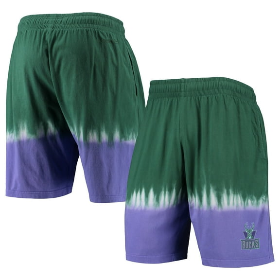 Men's Mitchell & Ness Green/Purple Milwaukee Bucks Hardwood Classic Authentic Shorts