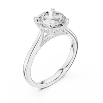 Zuwelria 2.13 Carat Beautiful Round Cut | D/VVS1 Moissanite Diamond Engagement Ring - Solitaire Bridal Ring - Promise Ring | 18K White Gold Over Sterling Silver | D/VVS1 Size 5