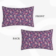 thumbnail image 2 of Pofeuu Skull colorful flower daisy Print Polyester Microfiber Plush Pillowcases, Super Soft and Cozy Pillow Case Covers with Envelop Closure（Pillow core not included）-14"x20", 2 of 6