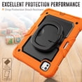 thumbnail image 7 of Dteck Kids Full Body Protection Case for iPad Pro 13 inch 2024,Heavy Duty Silicone Case 360 Degree Rotating Handle Stand Cover with Screen Protector for iPad Pro 13-in. (M4) 2024,Orange, 7 of 7