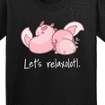 thumbnail image 4 of Inktastic Let's Relaxolotl with Cute Sleeping Axolotls Youth T-Shirt, 4 of 5
