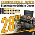 thumbnail image 2 of Kojem 28" Hinged Lid Griddle Cover for 28 inch Blackstone Griddle with Rear Grease Collection Black Steel, 2 of 13