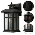 thumbnail image 4 of C Cattleya 2-Pack Motion Sensor Dusk to Dawn Outdoor Wall Lantern Sconce with Clear Seeded Glass, 4 of 8