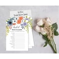 thumbnail image 4 of Inkdotpot Scramble Bridal Shower Game Cards Floral Party Wedding Supplies 50-Pack Wedding Word, 4 of 7