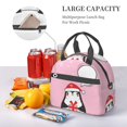 thumbnail image 7 of DouZhe Lunch Bags for Women and Men, Cartoon New Year Bird Pink Penguin Prints Reusable Portable Insulated Cooler Waterproof Lunch Tote Bag for Travel Work School Picnic, 7 of 7