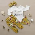 thumbnail image 3 of Esho Newborn Baby Girls Clothes, Toddler Girl Floral Romper Bodysuits+Long Pants+Hat/Headband Set, 3/4 Pieces, 0-24M, 3 of 7