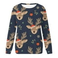 thumbnail image 4 of Pntutb Mujer Invierno Sexy Cuello Redondo Manga Larga tops Navidad Impreso Regular Sudaderas Sudadera Blusa Pntutb Pntutb-647, 4 of 5