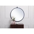 thumbnail image 2 of Midcentury Modern Metal Round Frame Mirror With Decorative Hook 21" - Blue, 2 of 6