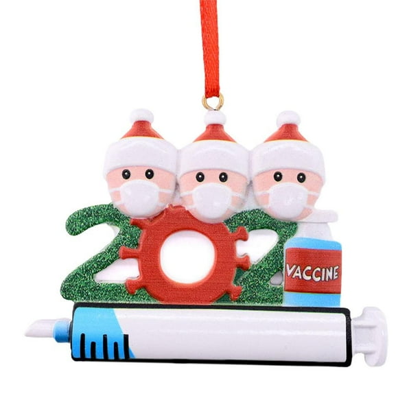 2023 Dreamhouse Christmas Quarantine Family Christmas Hanging Ornament Xmas Tree,Diy Name Blessings Decoration,Three Heads - Walmart.com