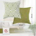 thumbnail image 3 of SUSIELADY Throw Pillow Covers Set of 4, 20"x20" Linen Decorative Square Couch Sofa Cushions, Accent Home Decor, Living Room, Bedroom, Chair, Green, 3 of 7