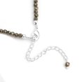 thumbnail image 7 of Gempires Natural Pyrite Beaded Choker Necklace, Faceted Beads 3 mm, Birthstone Jewelry, 18 inches Adjustable Silver Plated Chain, Women’s Jewelry, 7 of 7