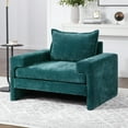 thumbnail image 4 of Harper & Bright Designs Oversized Chenille Single Sofa Chair, Accent Chair with Wide and Deep Seat, Upholstered Comfy Armchair with Wide Armrests for Living Room, Green, 4 of 14