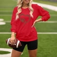 thumbnail image 1 of Sweat à Capuche Sans Capuche pour Femmes Imprimé Football Surdimensionné – Col Rond Décontracté pour Usage Quotidien et Activités Sportives, 1 of 3