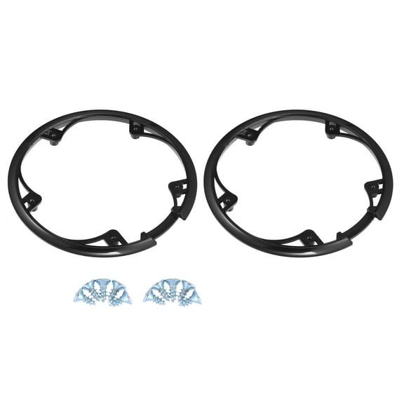 Unique Bargains 2 Pcs 48 Teeth 10cm 5 Holes Bicycle Bike Crankset Chain Wheel Cover Protection Chain Wheel Protective Cover Black