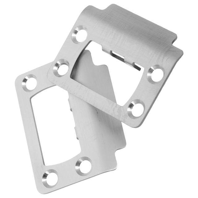FUEENIRVA Strike Plate Extender Rectangular Silver Door Lock Plate 5.60X4.50X0.90CM 1 Set For Property Managers