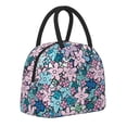 thumbnail image 2 of YFYANG Portable Waterproof Insulated Lunch Bag, Vintage Abstract Floral Graffiti Reusable Cooler Bag / Picnic Bag for Adults Teens, 2 of 9