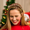 thumbnail image 4 of Christmas Headpieces Christmas Headband, Xmas Holiday Red Green Bells Headbands for Women Adults Kids Festive Party Supplies (Red), 4 of 7