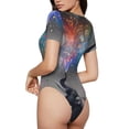 thumbnail image 2 of Fotbe Elephant Fireworks Celebration Body de Mujer con Cuello Redondo y Mangas Cortas, Sin Mangas Ajustado, Suave, Cómodo y Básico-XX-Large, 2 of 7