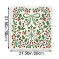 thumbnail image 2 of vlrwzc Christmas Theme Mahjong Mat, Anti-Slip Noise Reduction Game Table Cover for Tile Games, Cards, Board Games, 31.5 x 31.5 in, Red Berry Design, 1 Pack, 2 of 7