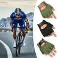 thumbnail image 2 of 2pack Durability Men's Mittens Half Finger Wools Leather Gloves Outdoor Sports for Gym, Motorcycle Cycling, and Outdoors, 2 of 8