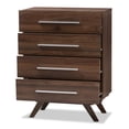 thumbnail image 3 of Baxton Studio Auburn Commode 4 Tiroirs en Marron, 3 of 10