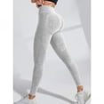thumbnail image 6 of Women Seamless Gym High Waist Yoga Pants Hip Lifting Outdoor Sports Tight Waist Letter Sand Washed Pants Exercise Yoga Leggings, 6 of 10
