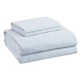 thumbnail image 5 of Better Homes & Gardens 300 Thread Count 100% Cotton Wrinkle Resistant Sheet Set, King Blue Pinstripe, 5 of 9