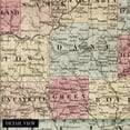 thumbnail image 2 of 1851 Wisconsin Map Poster - Vintage Map of Wisconsin Wall Art - Old Wisconsin Map Art Poster, 2 of 8