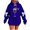 Blue, variant on Plus Size Hoodies for Women Christmas Long Sleeve Sweatshirts Bow Drop Shoulder Tops Trendy Fall Clothes