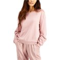 thumbnail image 1 of I.N.C Womens Embellished-Sleeve Sweatshirt, Pink, Medium, 1 of 1