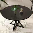 thumbnail image 6 of Ataucjin Round Dining Table for 4, 47" Dining Table, Circle Table, Dining Room Table with Heavy Duty Metal Base, Round Kitchen Table for Kitchen Dinning Room(only table), 6 of 7