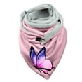 thumbnail image 1 of Foulard Boutonnée Chaude en Coton Imprimé Papillon pour Femmes, 1 of 3