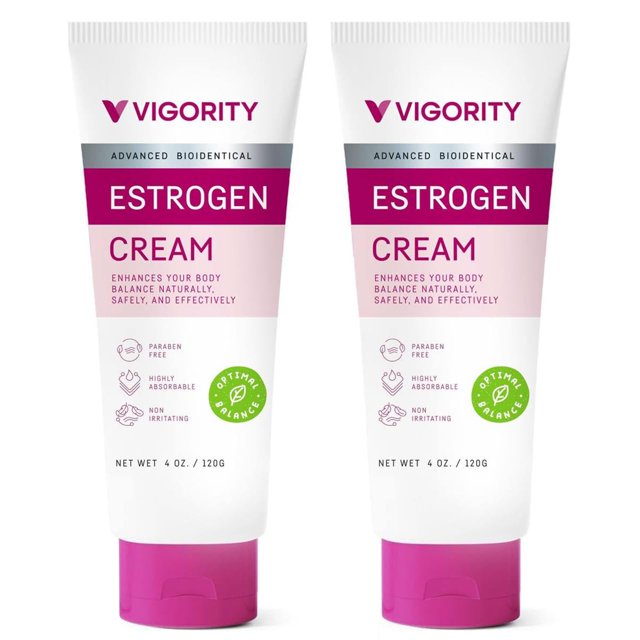 Crema de estrógenos Vigority Menopause Relief Women, paquete de 2
