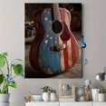 thumbnail image 4 of American Flag Acoustic Guitar Canvas Print, Suitable for Living Room, Office, Music Room, Bar, 4 of 8