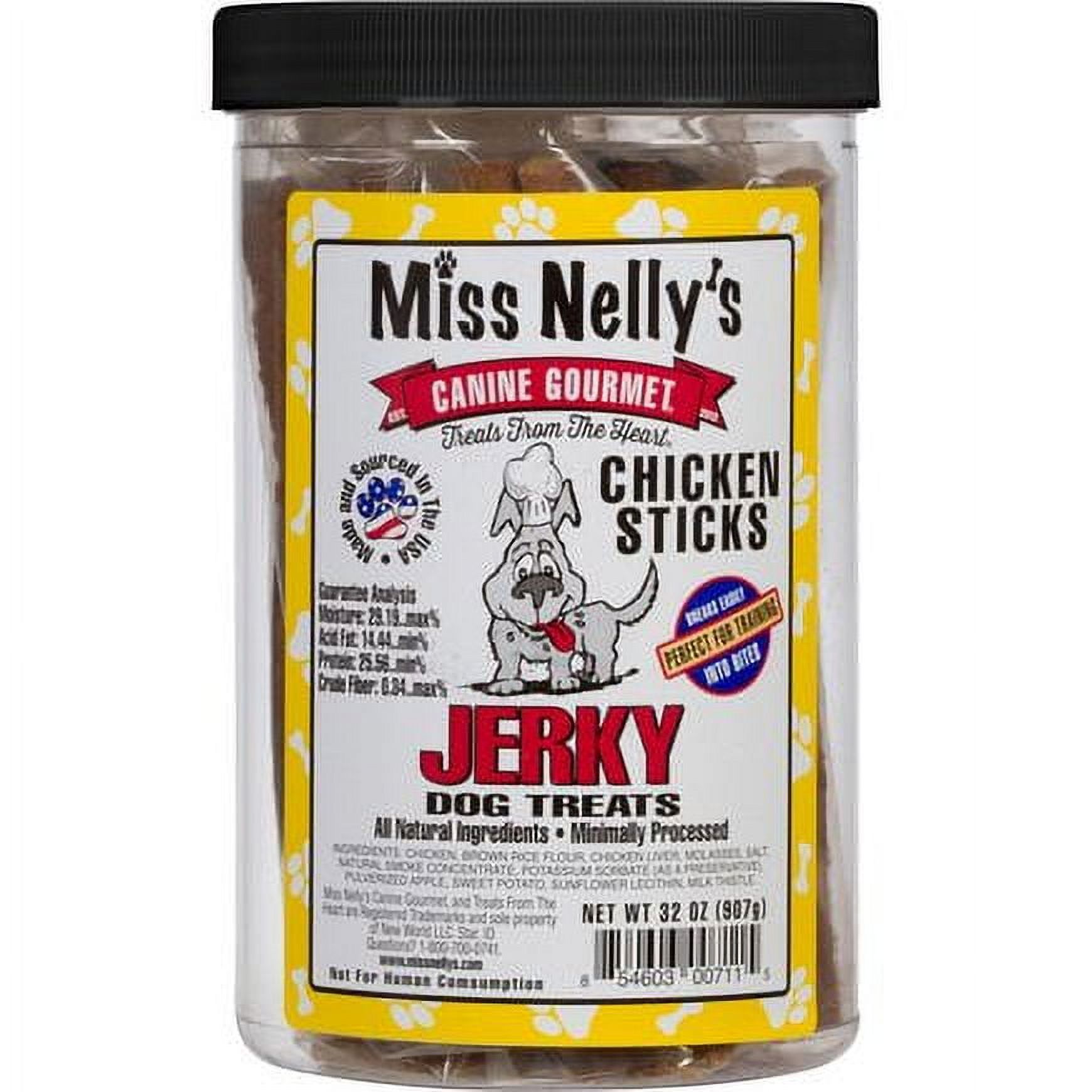 Miss Nelly's Canine Gourmet Chicken Jerky Treats for Dogs, 2 lb. Bag