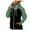 Green, variant on Women's Cowl Neck Hoodie Thermal Full Zip Long Sleeve Drawstring Hooded Sweatshirts Color Block Loose Fall Tops with Pockets Khaki S
