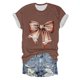 thumbnail image 4 of Fiudx Ofertas Relámpago Camiseta de Manga Corta con Cuello Redondo y Estampado Informal para Mujer, 4 of 4